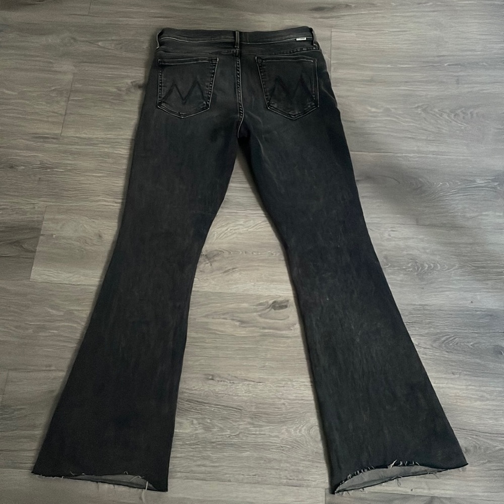Faded black Mother flare jeans